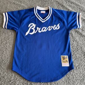 NWOT Dale Murphy Mitchell Ness MLB Atlanta Braves 1981 Blue Practice Jersey 40 M